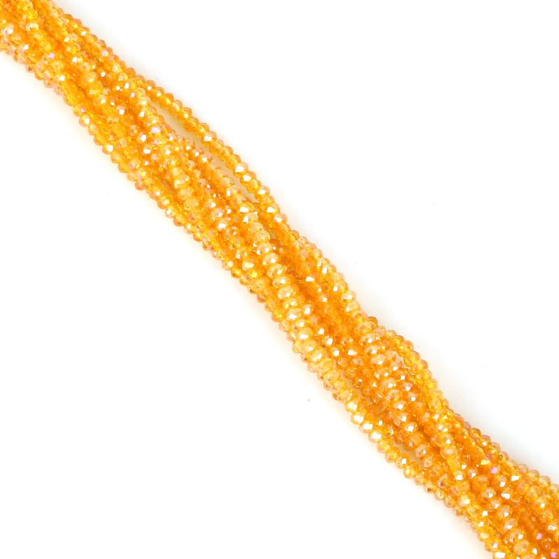 30-200Pcs Rondelle Austria Faceted Crystal Glass Beads Loose Spacer Beads for Jewelry Making