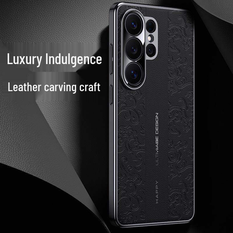 Роскошный кожаный защитный чехол для Samsung Galaxy S24/S25/S26 Ultra