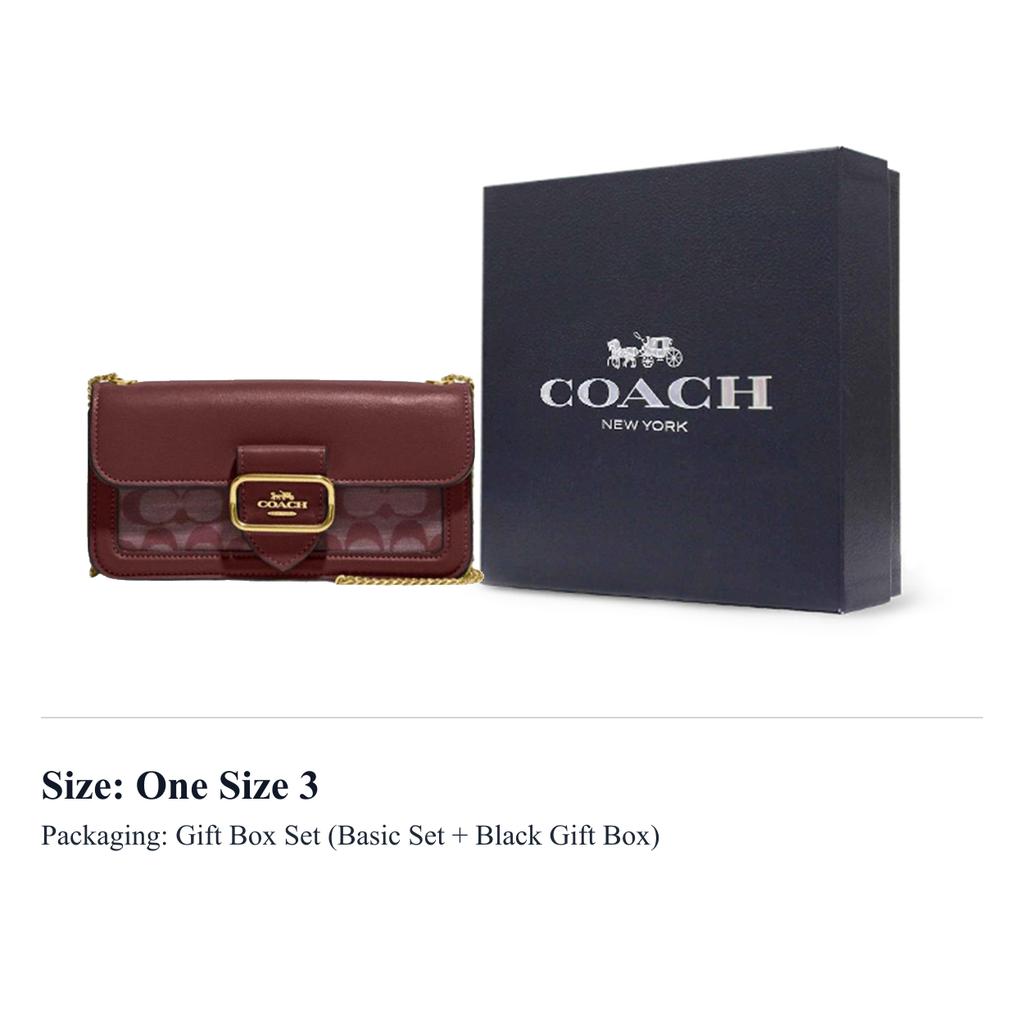 COACH Morgan Fabric With Cow Leather Shoulder Bag, Crossbody Bag Small Women's Burgundy CH150-IMMZI