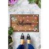 Decorative Doormat Welcome Pink Flower