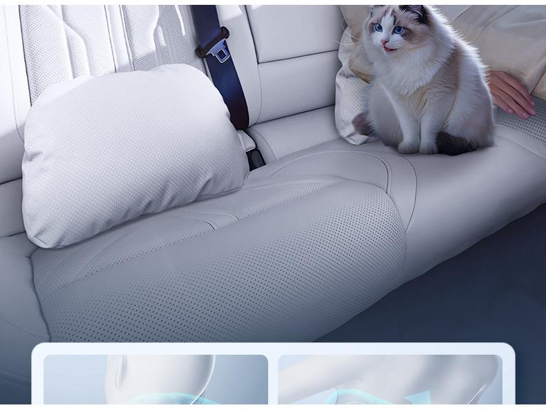 XPeng G7 Headrest Lumbar Support & Neck Pillow Set - Essential Car Accessories for Comfort & Interior Decoration.
