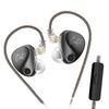KZ Castor Wired Monitor Canal Low Range Reinforcement Low Range Earphones, In-Ear Earphones, Earphones, (With Microphone, Black, Reinforcement)