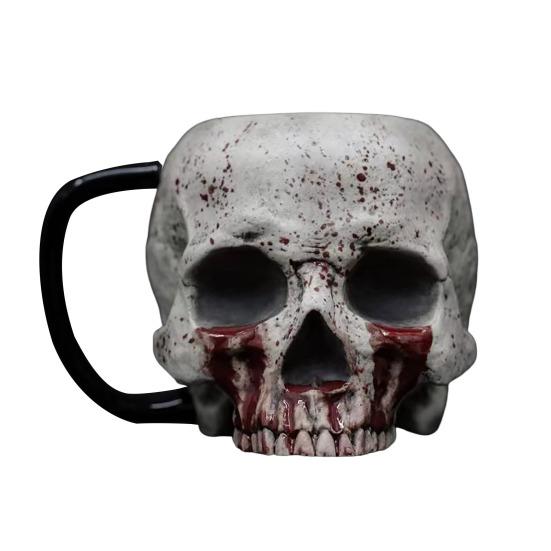 Кружка Череп Нержавеющая сталь Череп человека Кофейная чашка Жуткий Зомби Пивная кружка Танкард Чайная чашка Хэллоуин Тематическая вечеринка ужасов Подарок для мужчин