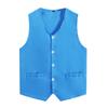 Kids Boys Girls Sleeveless Volunteer Vest Solid Color Button Waistcoat Uniform
