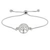 [R5440] - Silver 'Tree of Life' Handmade Silver Bracelet (rhodium) - 13 Mm
