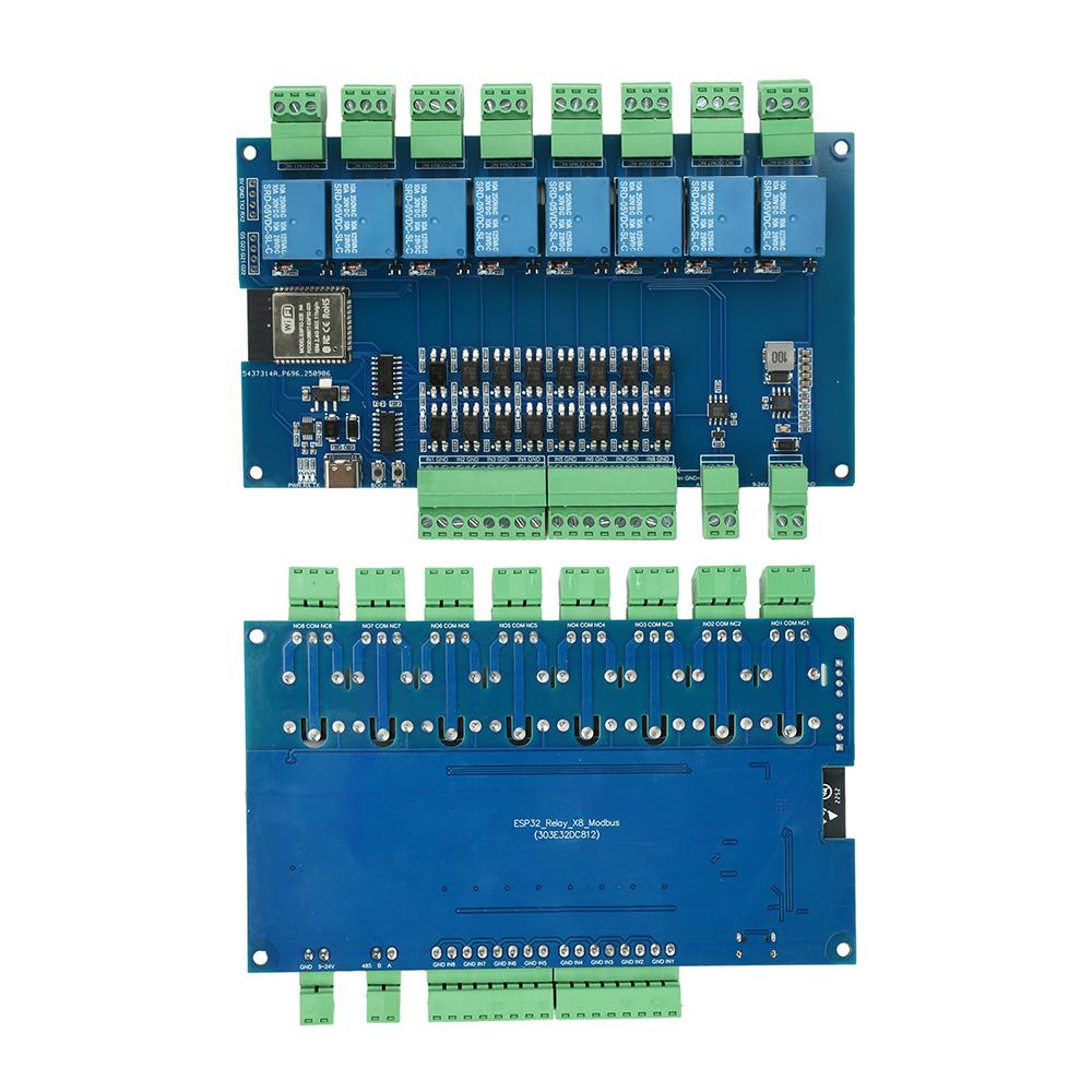 Плата разработки Esp32 Rs485 Modbus Wifi Bluetooth, 4-канальный/8-канальный, DC 9-24V, модуль реле с оптопарой, тип C