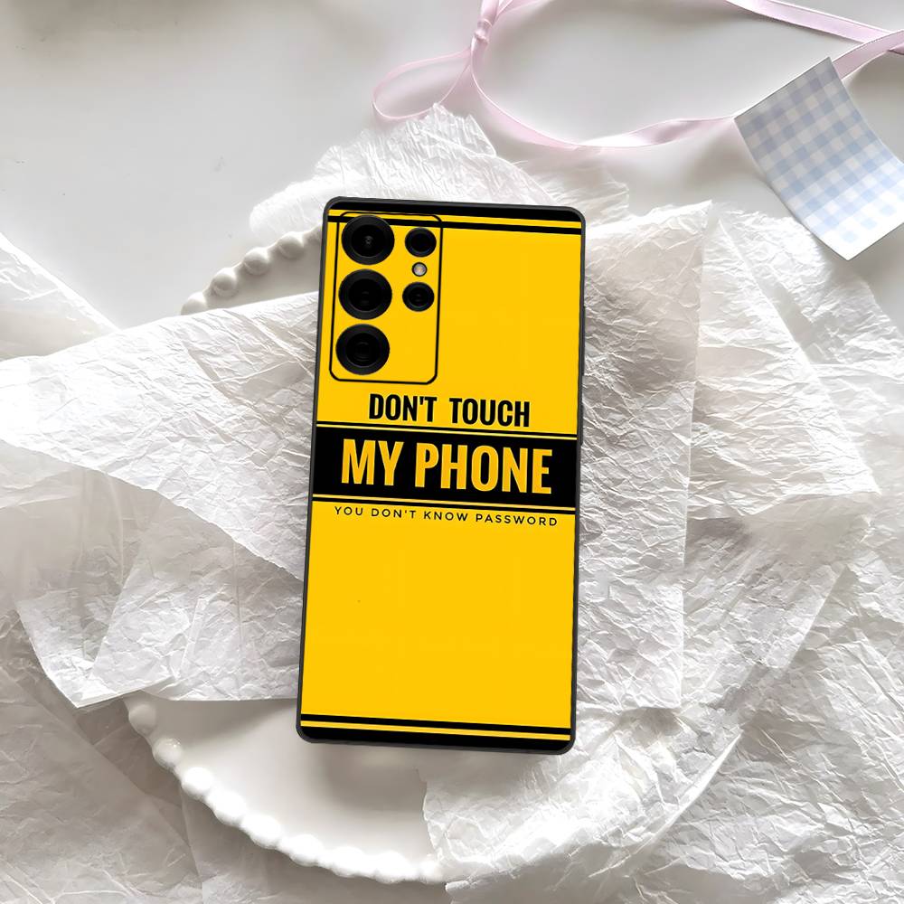 Чехол для телефона с рисунком "Не трогай мой телефон" для Samsung S 24 Fe 25 Ultra Plus 20 Lite 21 30 22 23 24 22 Ultra 5G Fundas