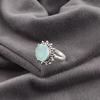 Кольцо с аквахалцедоном, Ювелирное изделие из стерлингового серебра 925 пробы, Кольцо с драгоценным камнем, Изысканное ювелирное изделие ручной работы, Подарок для нее