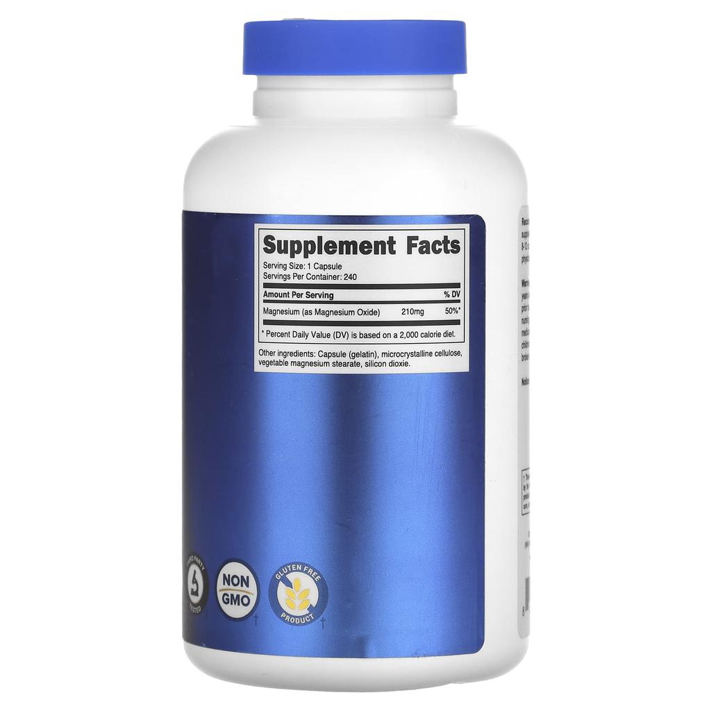 Magnesium Oxide, 375Mg, 240 Capsules