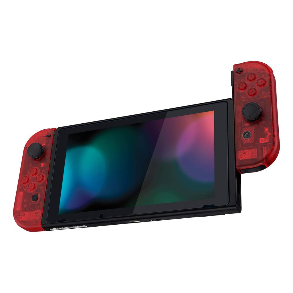 Comes with Back Plate for eXtremeRate Switch Custom DIY Replacement Case Shell for Switch Made of Clear Holder Handle Controller Housing for and Full