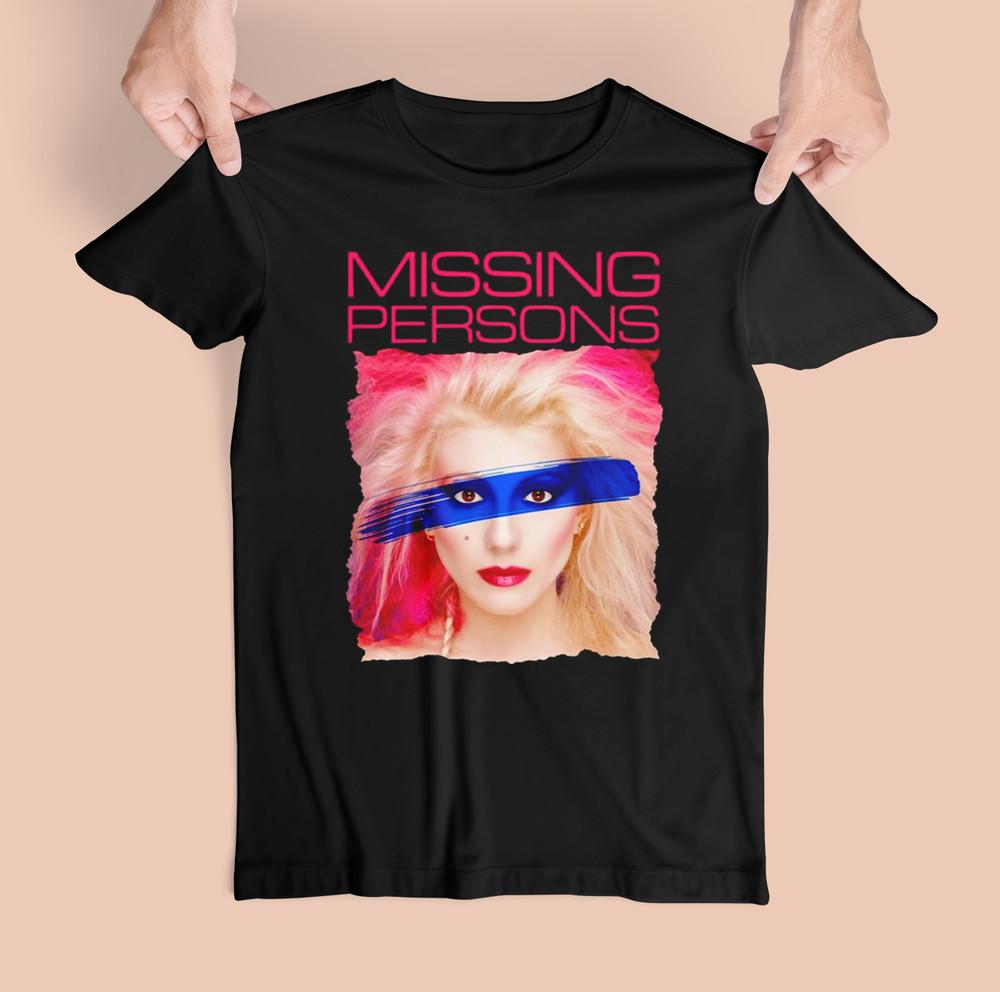Редкий! Группа Missing Persons Хлопок Все Размеры Мужчины Женщины Черная Футболка DI006 Унисекс Футболка