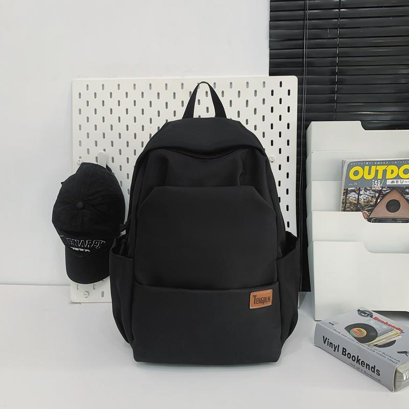 Женский однотонный рюкзак Мужской рюкзак Легкая дорожная сумка для компьютера Студенческий школьный рюкзак