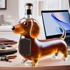 Такса Собака Бутылка для виски 3D Скульптурная форма таксы Стакан для виски Стакан Декантер для такс для бара Домашний офисный декор