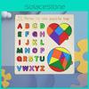 Wooden Letter Building Blocks Tetris Tangram Puzzle Board Children Toy Puzzle
