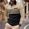 Autumn Men's Long Sleeved Polo Shirt with Fake Pocket Design Fashionable Men's Top T-shirt Item