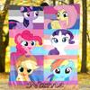 My Little Pony Friends Gathering In Harmony Together Personalized Name Outdoor Blanket Comfortable Suitable For Picnicsoutdoor Travelcampingoffice Use
