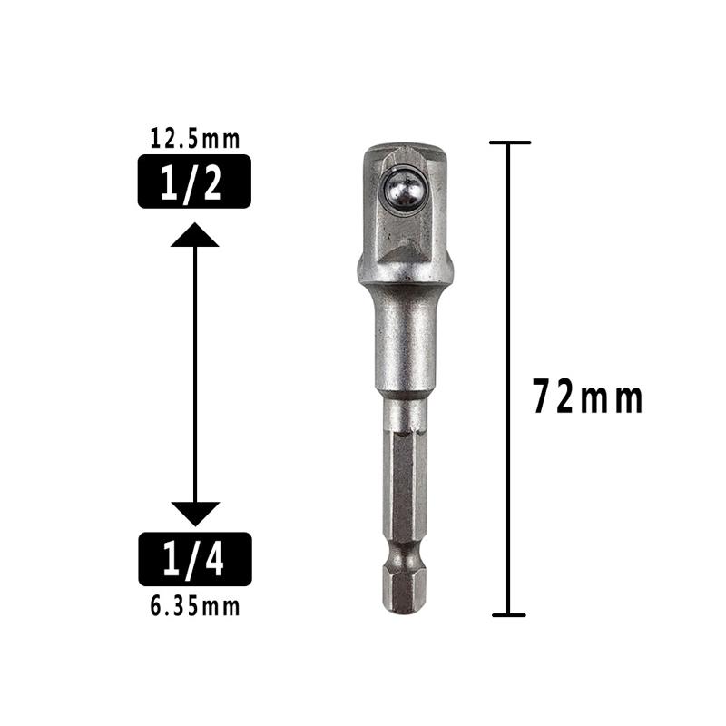 Адаптер для домкрата-ножницы, приводной ударный гайковерт, адаптер для инструмента, домкрат-ножницы, хром-ванадиевая сталь, адаптер, стальной шаровой шарнир, стержень 1/2 дюйма