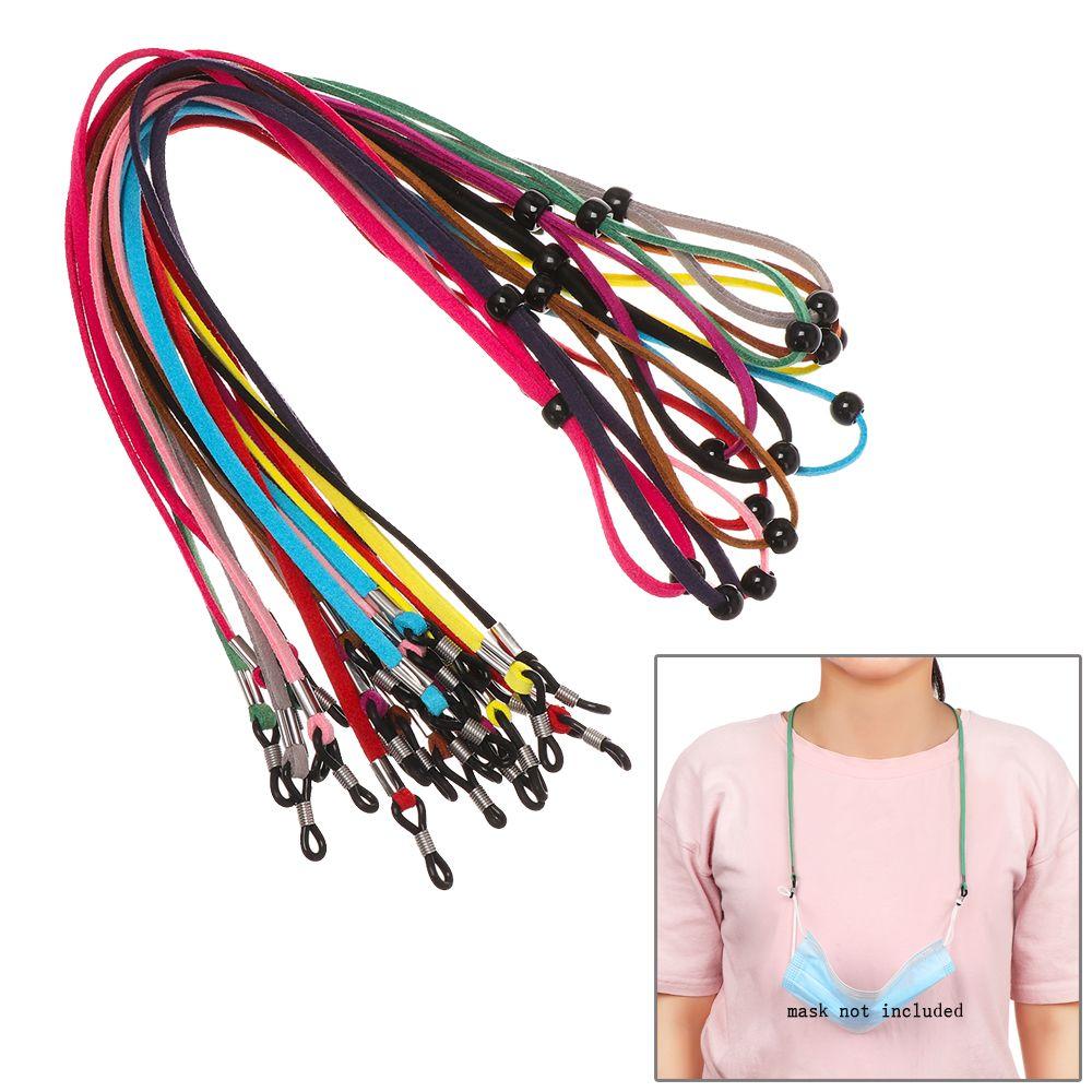 Мужские и детские кожаные высокоэластичные анти-потеряющиеся ремешки для масок для лица, шейные ремни, цепочка для очков для чтения