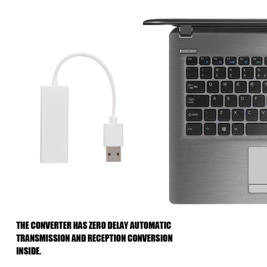 Industrial Grade USB to  /422 Port Converter RJ45 interface USB to 485 Adapter (White)