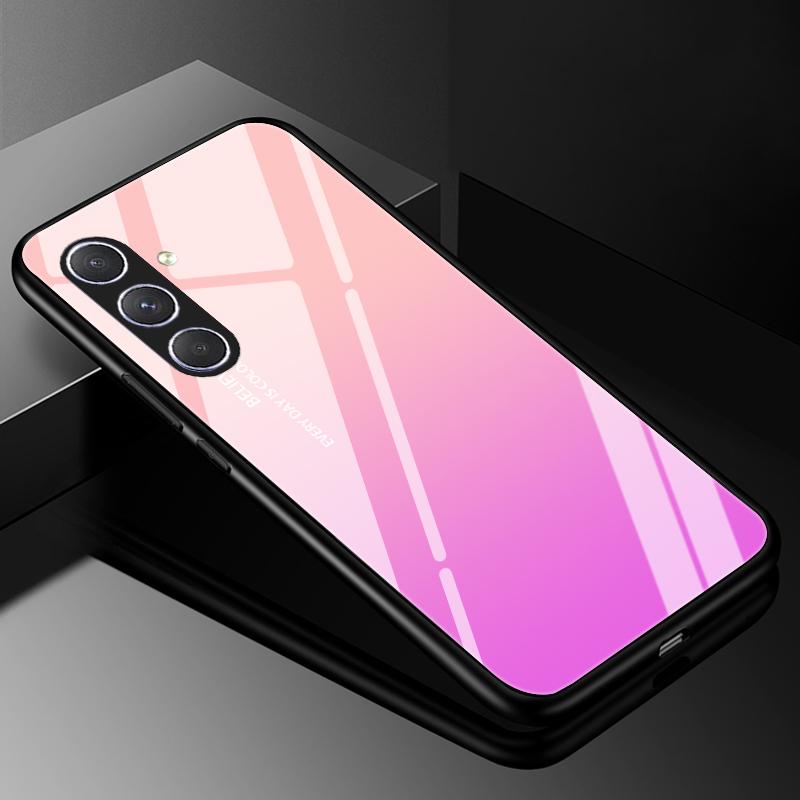 Чехол для телефона из закаленного стекла для Samsung Galaxy A05 A05S Чехол A15 A14 A24 A34 A25 A54 4G 5G Роскошный Твердый Бампер A04 A04S A04E