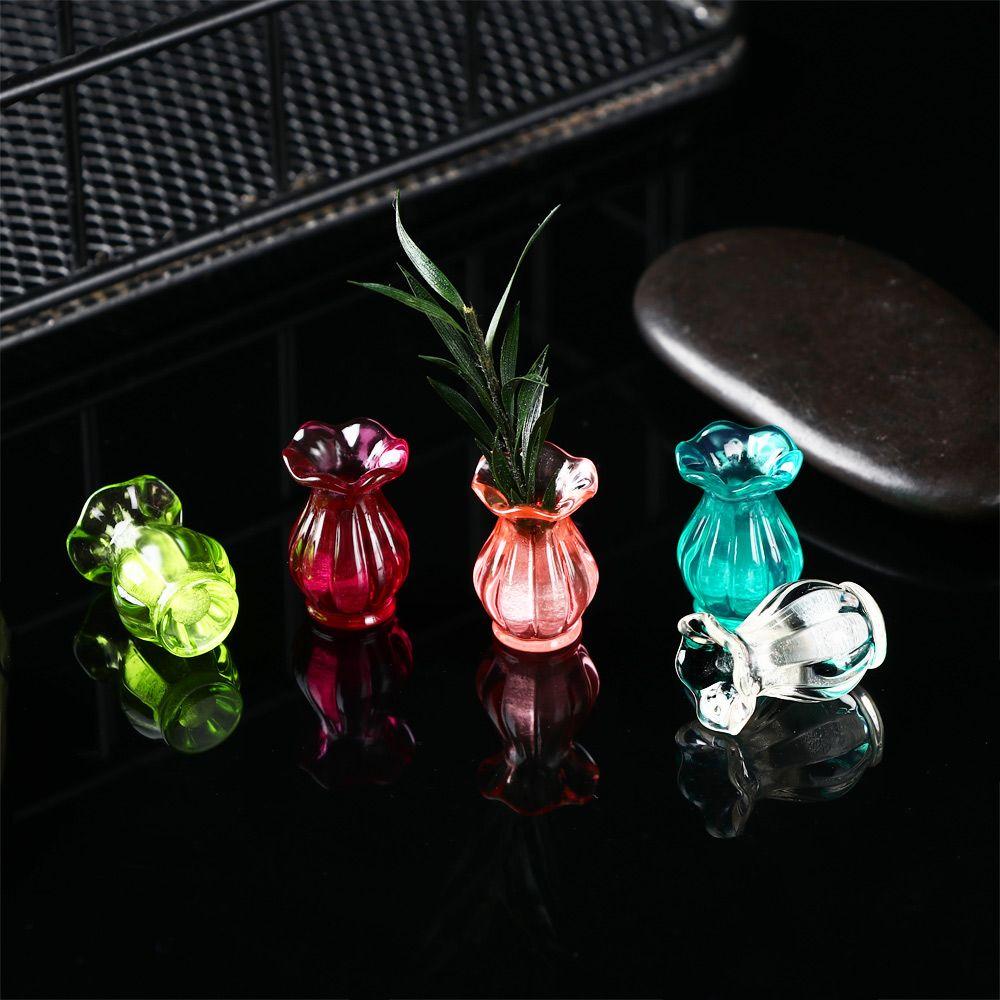 5 Colors Colorful DIY Kitchen Ornament Mini Ceramic Pot Doll House Decora Dollhouse Miniatures Vase