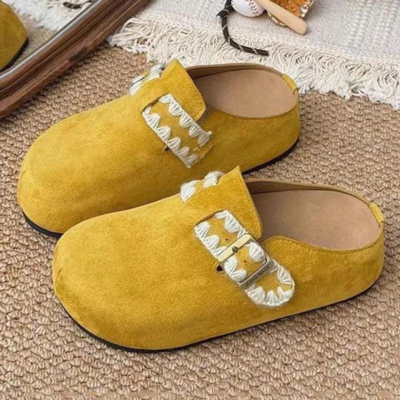 Модные весенние женские шлепанцы на платформе, балетки, мюли, туфли-слингбэки, повседневная обувь для ходьбы, новый тренд 2025, повседневные женские тапочки