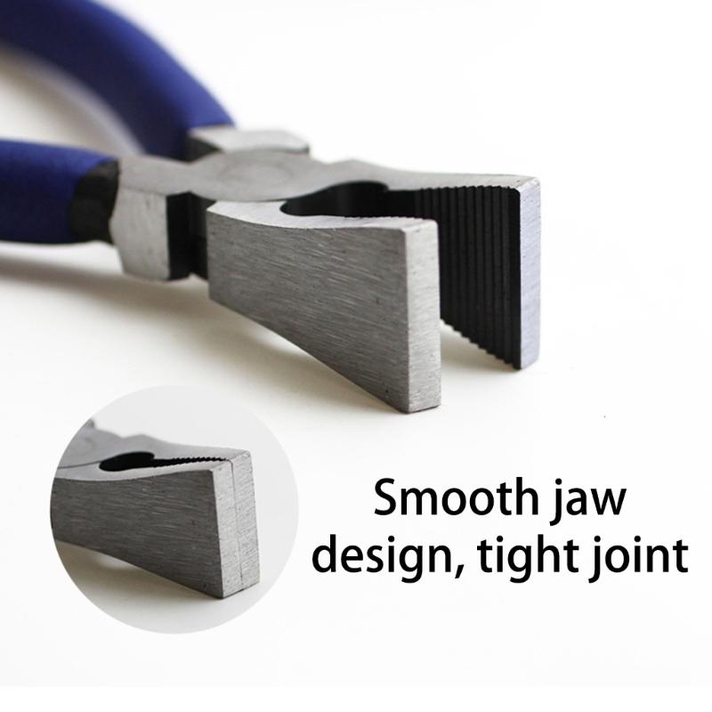 8/10-дюймовый брелок, плоскогубцы, плоскогубцы из металлического стекла с изогнутыми губками, нескользящая ручка, плоскогубцы, брелок для ключей