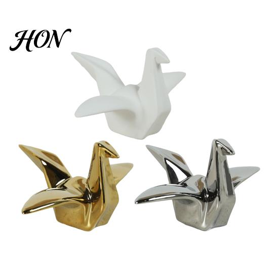 Mantelpiece Decorative Item Geometric Origami Cranes Figurine, Modern Sculpture, Minimalist Shelf Decoration Bird Accent, Nordic Creative Sculpture