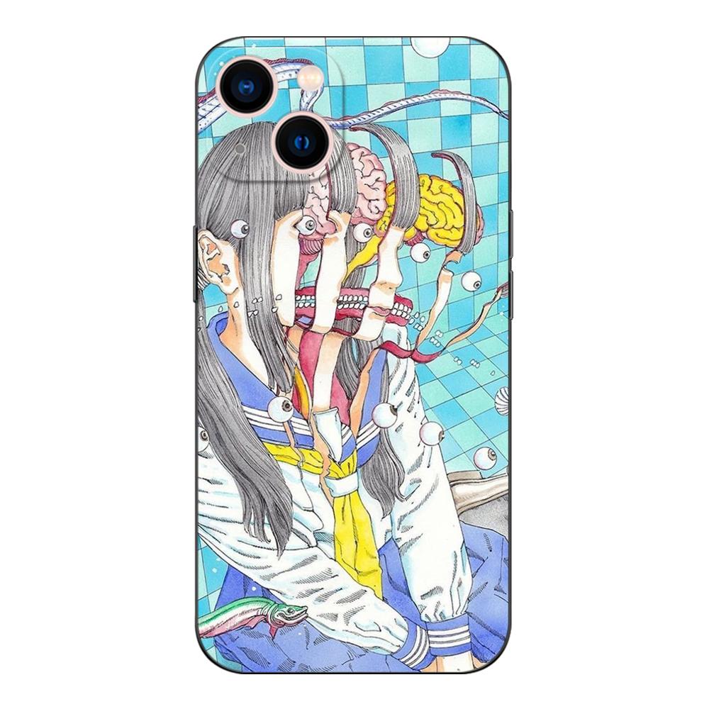 Black Tpu Case For Oneplus 8 Pro 8t 9 9R Nord 2 Ce N10 N100 N200 4G 5G  Shintaro Kago Horror Cartoon