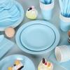 169 штук Светло-голубые принадлежности для вечеринки Одноразовый набор посуды Включает тарелки и чашки Салфетки Пластиковые вилки Ножи Ложки Табл