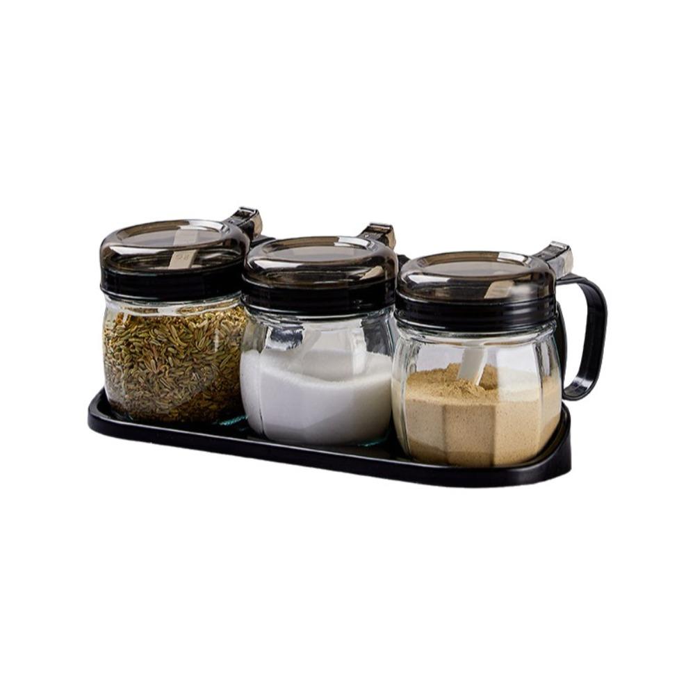 Sealing Kitchen Storage Bottle Large Capacity Condiment Jar Oil Bottle Holder Salt Pot  Home Use