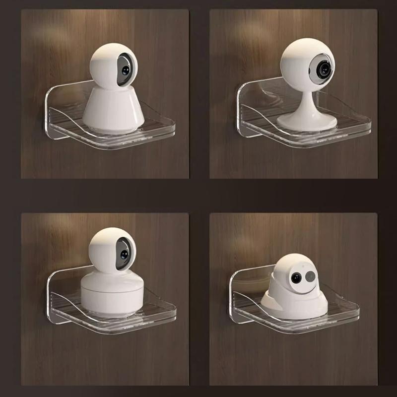 Навесные держатели для хранения Прозрачные акриловые настенные держатели для хранения для маршрутизатора, кронштейна проектора, настенной полки для камеры без отверстий