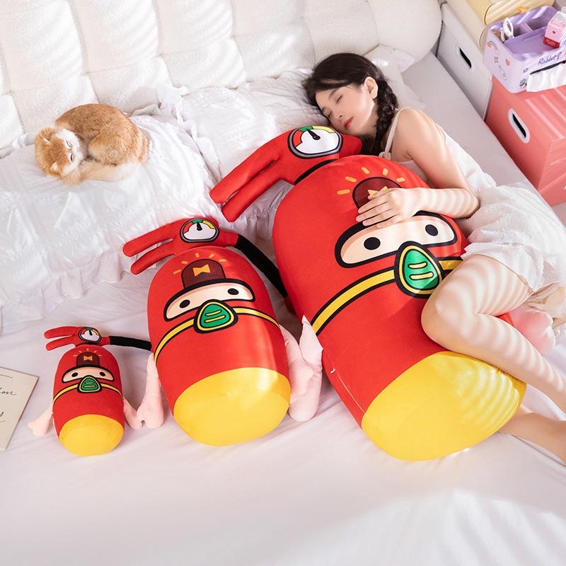 Cartoon Simulation Fire Extinguisher Throw Pillow Plush Toy Doll Home Pillow Rag Doll Fire Promotion Gift