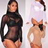 Women Long Sleeve Bodysuit Bodycon Jumpsuit Romper Leotard Tops Blouse Playsuit