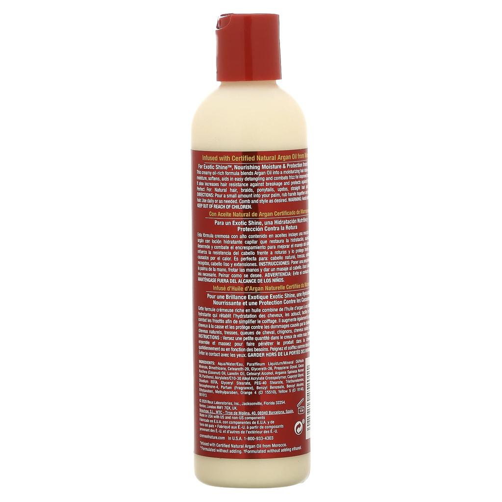 Creme Of Nature Certified Natural Argan Oil from Morocco, Creamy Oil Moisturizing Hair Lotion, 8.5 Fl Oz (250 Ml)