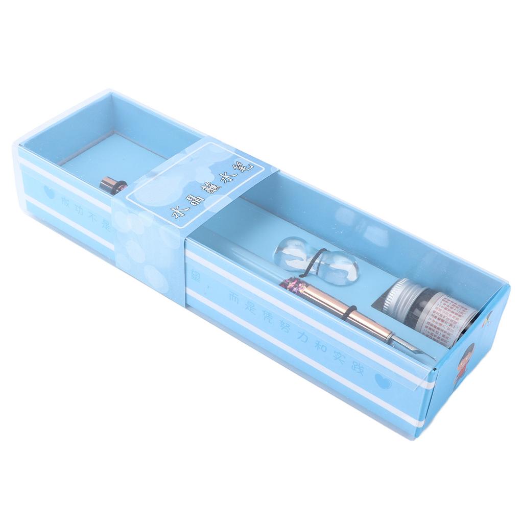 Стеклянная перо-ручка Красивый Декоративный Привлекательный Удобный Чернила Пишущий Портативный Набор для Каллиграфии в Подарок