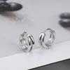 New Stainless Steel Hoop Earrings Punk Multilayer Round Double Hoop Hip Hop Earrings Pierced Stud Earrings Men Earrings