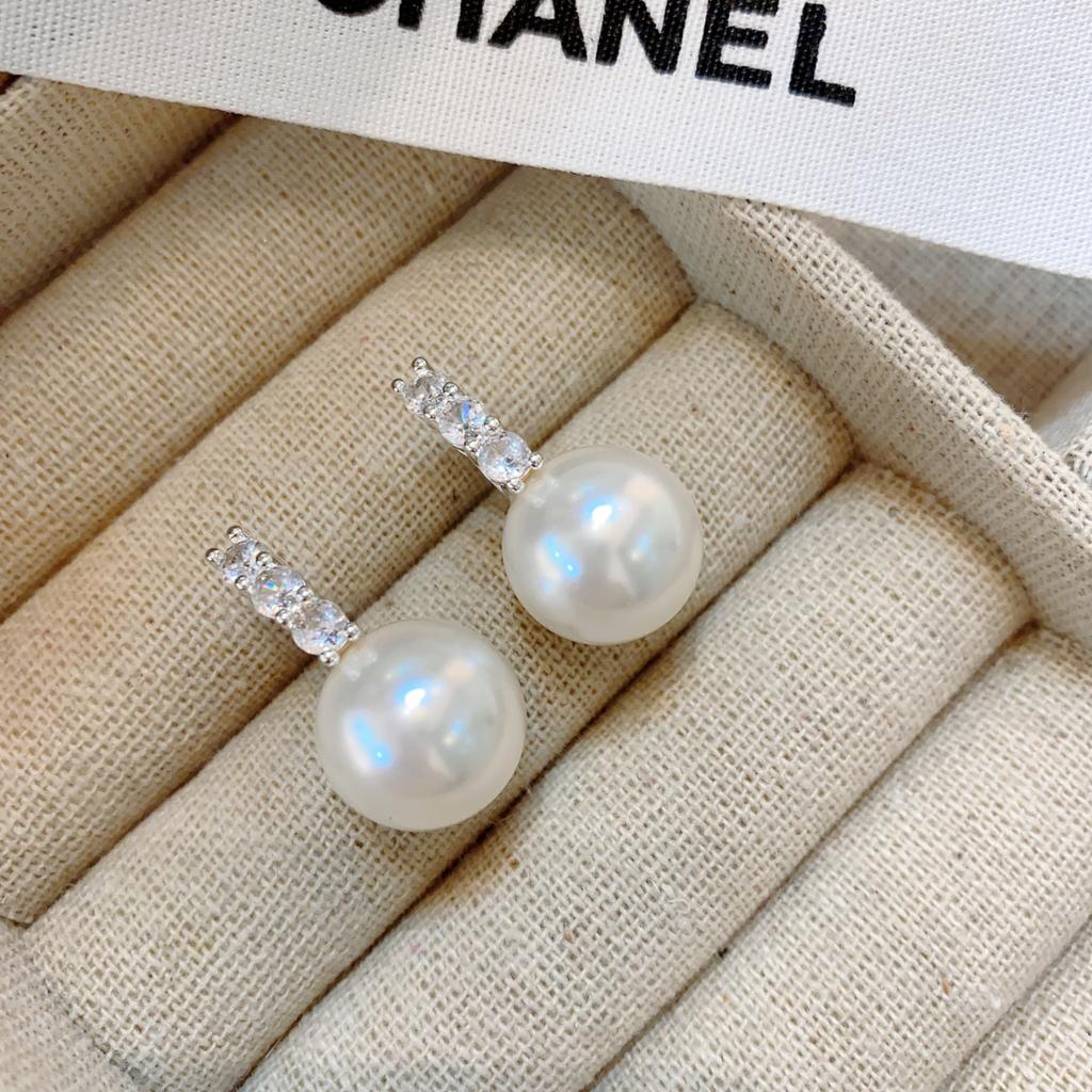 Pink Pearl Earrings Women'S Design High-End Light Luxury French Stud Earrings