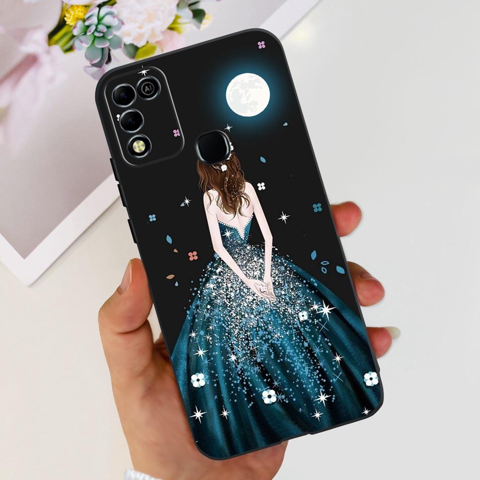 Для Infinix Hot 11 Play 6.82" Мягкие Силиконовые Чехлы Для Телефона Для Infinix Hot 11 Play 11play 10Play Чехол Роскошные Цветы Funda Capa