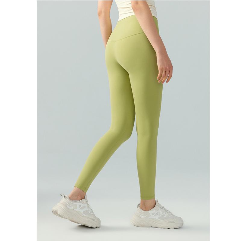 Штаны для йоги женские с высокой талией, цельные штаны для фитнеса без бокового шва, спортивные леггинсы с подъемом бедер