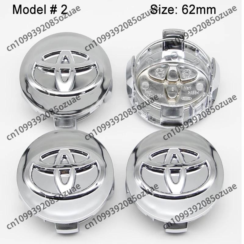 4Pcs 56mm 60mm 62mm 57mm Car Wheel Center Hub Cap Stickers Accessory For Toyota Rav4 Yaris Avensis Corolla Camry crown Rim Cover