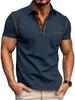 Men's Polo Shirt Short Sleeve Summer Casual Athletic Turn-Down Collar Tee Euro Size Breathable Solid Color Top