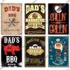 Decor DAD'S BBQ Sign Tin Sign Vintage Plaque Metal Wall Decor for Barbecue Bar Pub Kitchen Party Zone Iron Painting