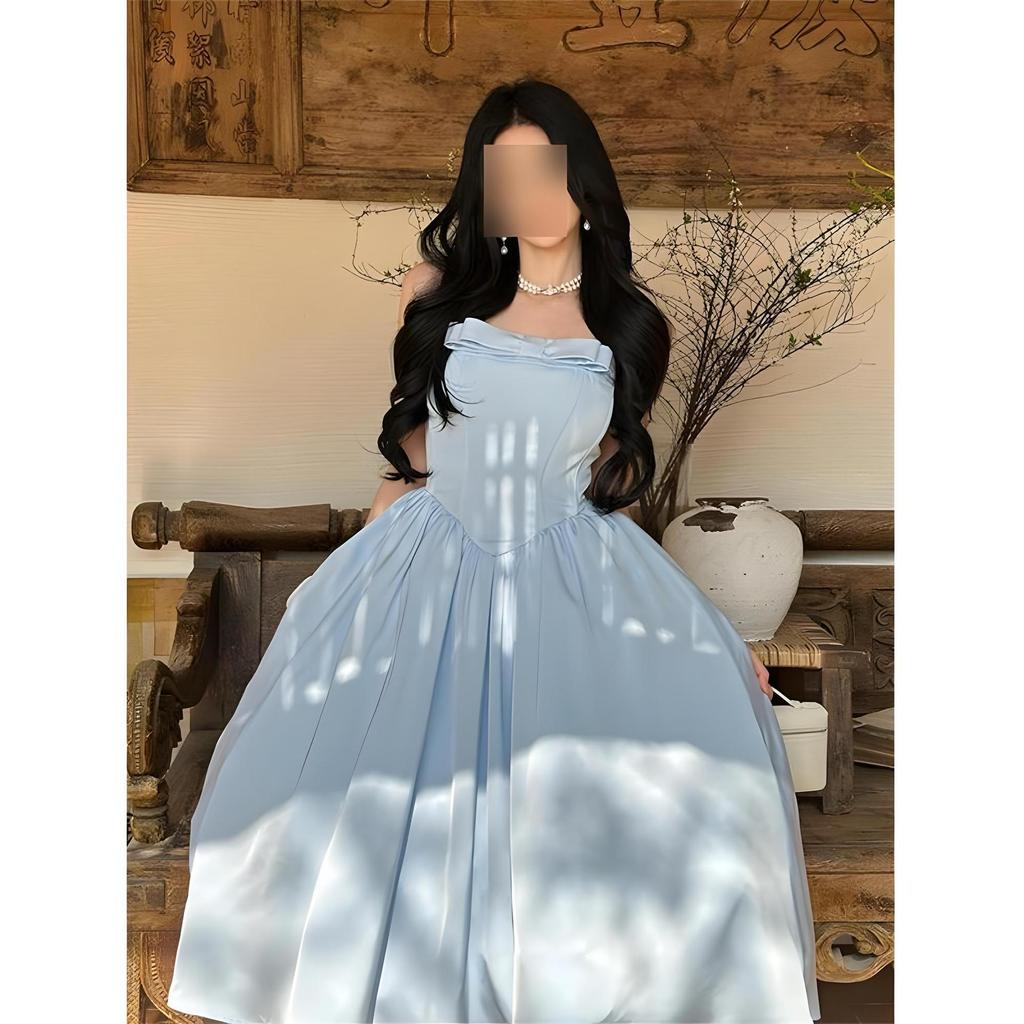 Девочковый стиль носить розовое платье на подтяжках с бантом нежный и универсальный темперамент талия платье на день рождения платье новое