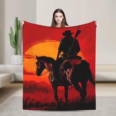 Теплое Мягкое Одеяло Путешествия Офис Артур Морган RDR 2 Западный Ковбой Винтажное Постельное Белье Пледы Фланелевое Покрывало Для Дивана Покрывало на Кровать