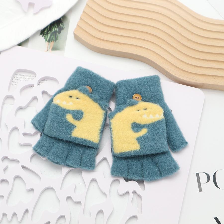 Kids' Winter Fingerless Flip-Top Writing Gloves – Warm Half-Finger Gloves for Boys & Girls