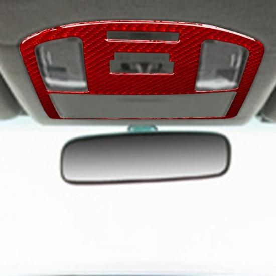 Red Carbon Fiber Interior Overhead Console Frame Cover Trim For Toyota Hilux