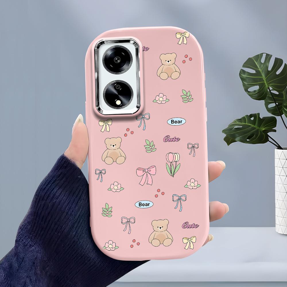 Solid Color Silver Edge Lens Soft Liquid Silicone Shockproof Phone Case for iPhone Samsung Huawei Honor Xiaomi Redmi OPPO Realme Vivo Infinix Tecno