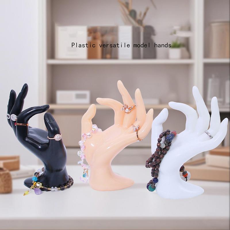 Пластиковая подставка-дисплей для колец, модель руки 'ОК', реквизит для съемки украшений в прямом эфире, подставка-дисплей для браслетов