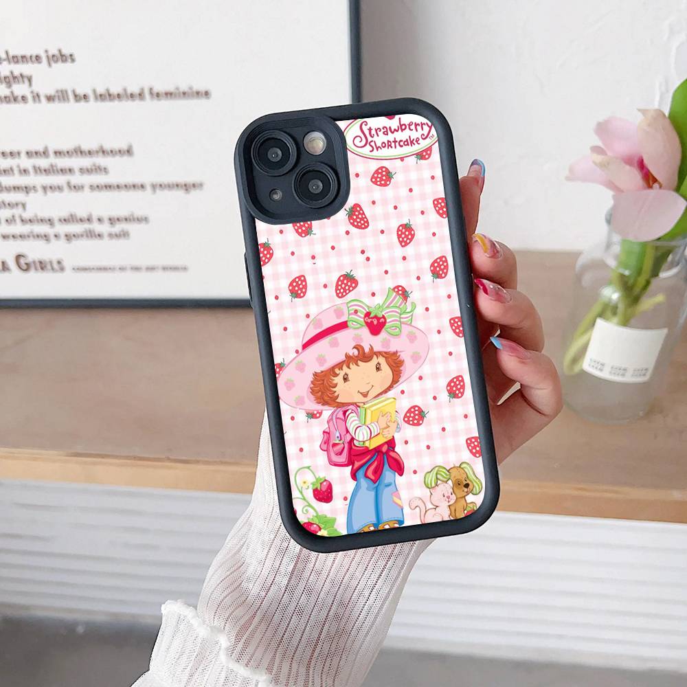 Чехол для телефона 'Девочка с клубничным тортом' S-Strawberry-shortcake для iPhone 11 12 13 14 15 16 17 Pro Max Plus Ударопрочный защитный чехол